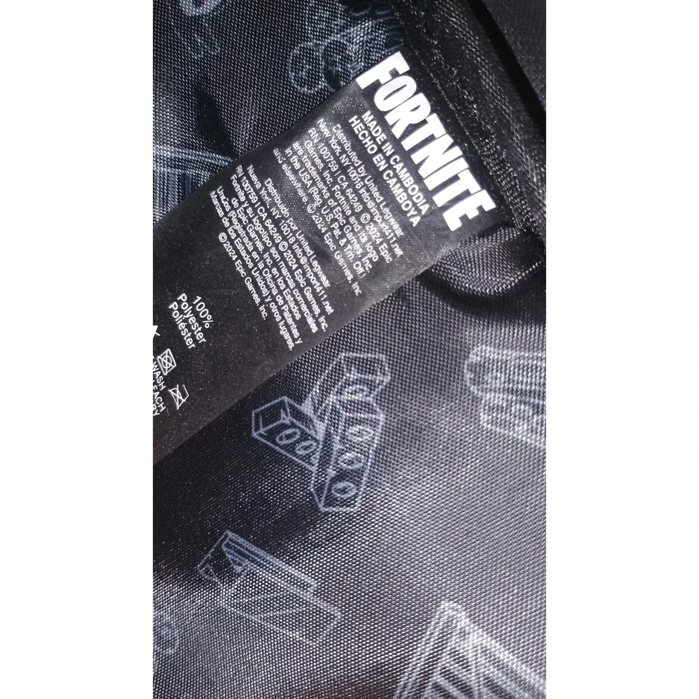 Fortnite Backpack Unisex Kids Large Gray Excellent Where We Droppin Graphic